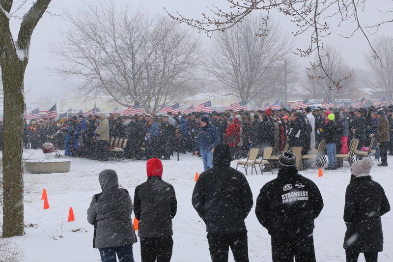Hundreds gather to pay final respects to Clinton firefighter